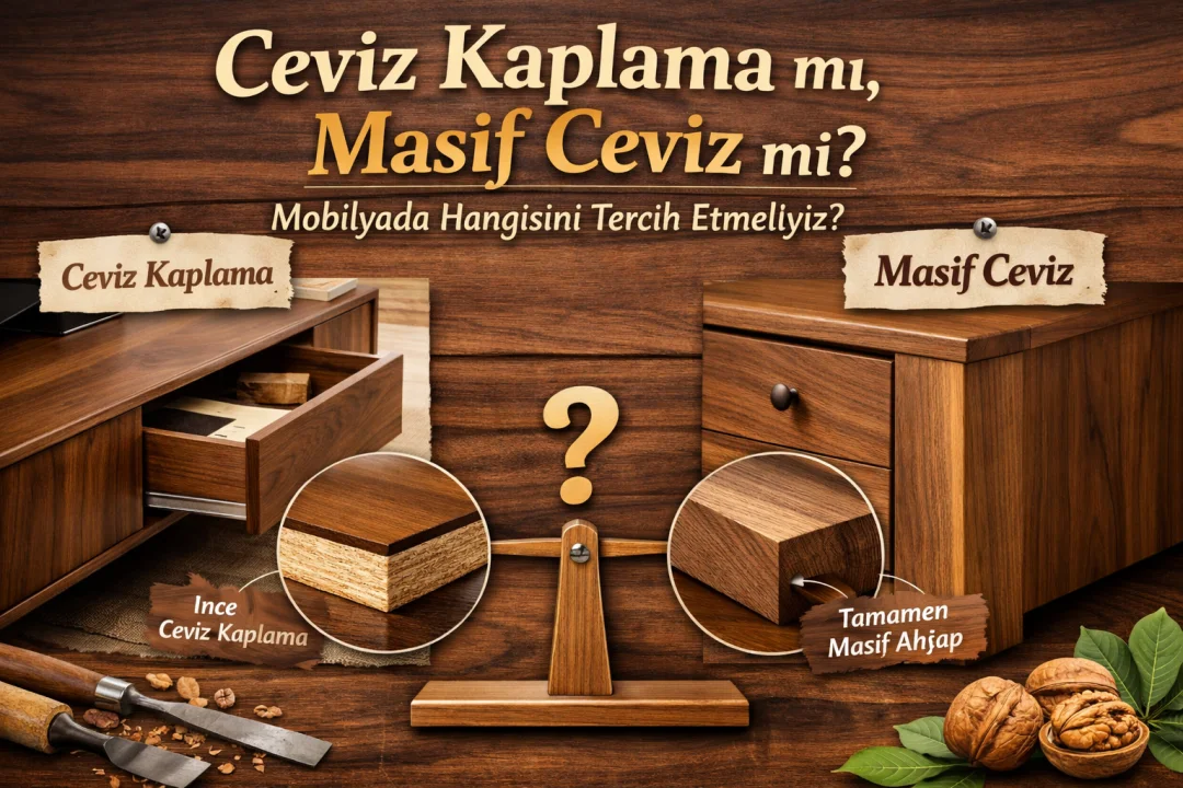 Ceviz Kaplama mı, Masif Ceviz mi? Mobilyada Hangisini Tercih Etmeliyiz?